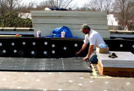 Commercial roof installation